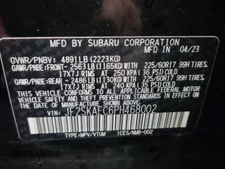 2023 Subaru Forester Premium z VIN JF2SKAEC6PH468002, wystawiony jako IAAI lot #42547222 z przebiegiem 73 121 mil mil oraz . Historia ofert i sprzedaży dostępna na DreamBid. Obrazek 15.