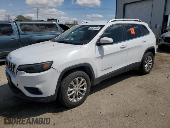 2019 Jeep Cherokee Latitude with VIN 1C4PJMCX2KD315664, listed as a Copart auction lot 53989585 with 63,285 mi miles and Salvage title. Bid and sale history available at DreamBid. Image 1.