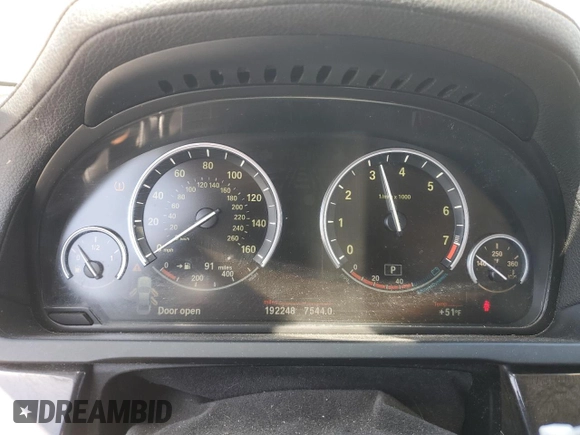2011 BMW 7 Series 740i with VIN WBAKA4C50BC612878, listed as a Copart auction lot 52035635 with 192,248 mi miles and Salvage Title. Bid and sale history available at carsss.com. Image 9.
