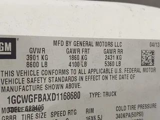 2013 Chevrolet Express Cargo Van with VIN 1GCWGFBAXD1168680, listed as a IAAI auction lot 42113126 with 162,376 mi miles. Bid and sale history available at carsss.com. Image 8.