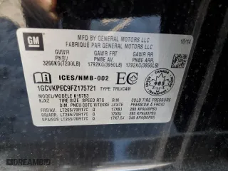 2015 Chevrolet Silverado 1500 Work Truck with VIN 1GCVKPEC9FZ175721, listed as a Copart auction lot 50988385 with 114,997 mi miles and Clean Title. Bid and sale history available at carsss.com. Image 12.