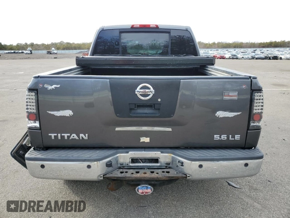 2007 Nissan Titan LE with VIN 1N6AA07B77N219993, listed as a Copart auction lot 44948415 with 170,422 mi miles and Salvage title. Bid and sale history available at DreamBid. Image 6.