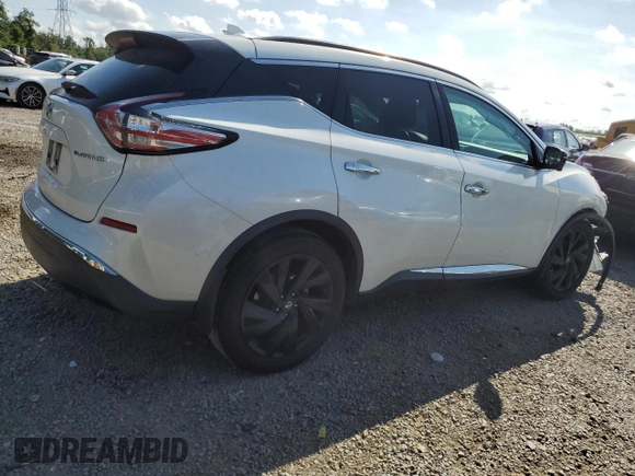 2017 Nissan Murano Platinum z VIN 5N1AZ2MG5HN181846, wystawiony jako Copart lot #60341665 z przebiegiem 131 171 mil mil oraz Szkoda całkowita • Salvage title. Historia ofert i sprzedaży dostępna na DreamBid. Obrazek 3.