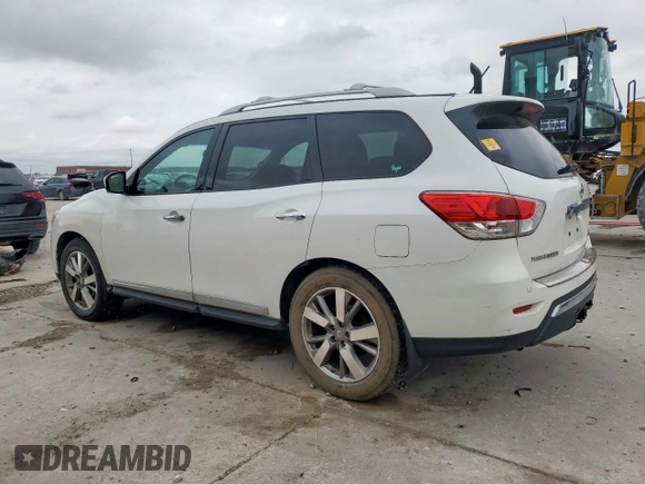 2013 Nissan Pathfinder Platinum with VIN 5N1AR2MM1DC645629, listed as a Copart auction lot 58501165 with 172,776 mi miles and Clean title. Bid and sale history available at DreamBid. Image 2.
