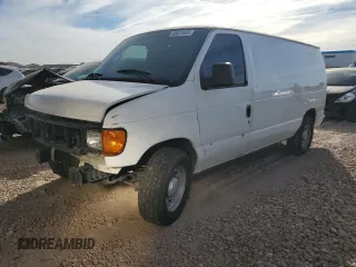 2006 Ford Econoline Cargo with VIN 1FTRE14WX6DA40035, listed as a Copart auction lot 86823464 with 245,771 mi miles and Salvage Title. Bid and sale history available at carsss.com. Image 1.