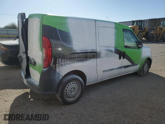 2015 Ram ProMaster City Cargo Tradesman with VIN ZFBERFAT7F6A82716, listed as a Copart auction lot 44520465 with 109,099 mi miles and Salvage Title. Bid and sale history available at carsss.com. Image 3.