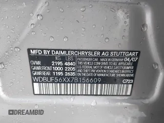 2007 Mercedes-Benz E 350 with VIN WDBUF56XX7B156609, listed as a IAAI auction lot 41795706 with 153,495 mi miles and . Bid and sale history available at carsss.com. Image 9.