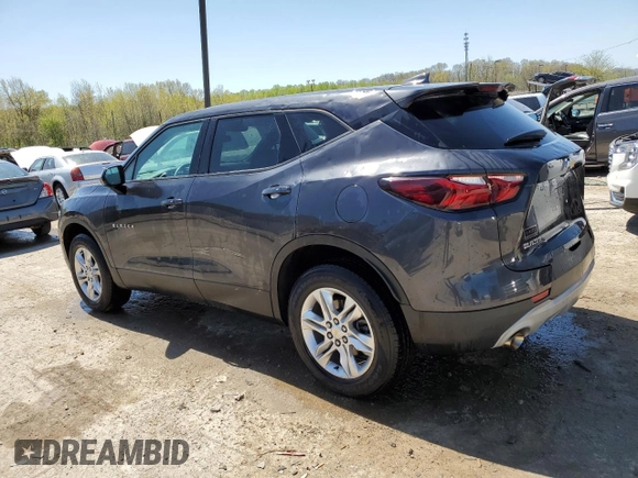 2021 Chevrolet Blazer LT with VIN 3GNKBCR43MS567044, listed as a Copart auction lot 53001395 with 38,795 mi miles and Salvage title. Bid and sale history available at DreamBid. Image 2.