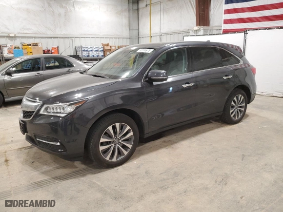 2015 Acura MDX Tech Pkg with VIN 5FRYD3H42FB014698, listed as a Copart auction lot 52324975 with 101,048 mi miles and Clean Title. Bid and sale history available at carsss.com. Image 1.