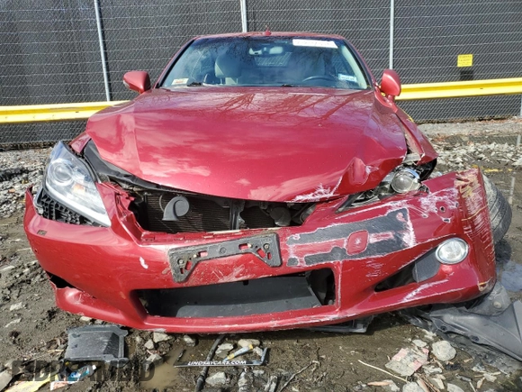2011 Lexus IS 250 C with VIN JTHFF2C28B2515559, listed as a Copart auction lot 47809825 with 151,037 mi miles and Salvage title. Bid and sale history available at DreamBid. Image 5.