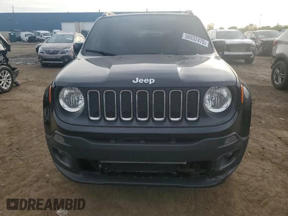 2018 Jeep Renegade Altitude with VIN ZACCJBBB9JPH12345, listed as a Copart auction lot 56932475 with 58,579 mi miles and Clean title. Bid and sale history available at DreamBid. Image 5.