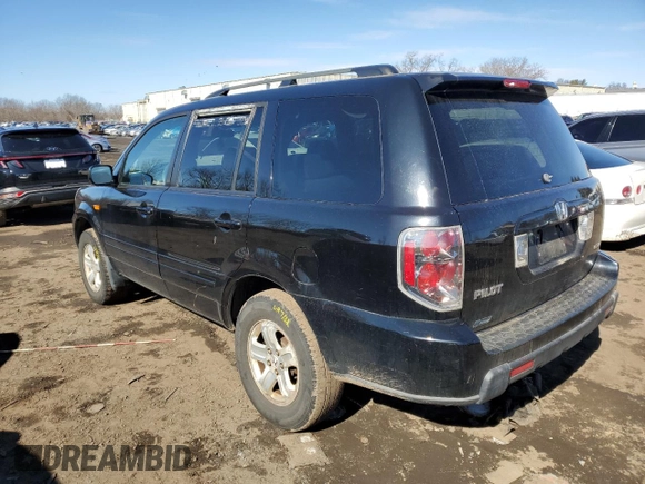 2007 Honda Pilot EX with VIN 2HKYF18437H531057, listed as a Copart auction lot 47228535 with 254,195 mi miles and Salvage Title. Bid and sale history available at DreamBid. Image 2.