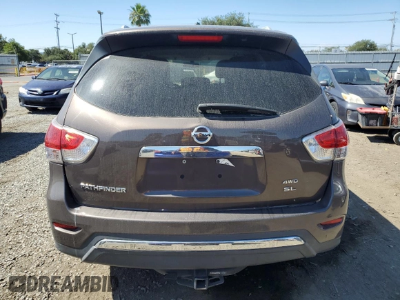 2015 Nissan Pathfinder SV with VIN 5N1AR2MN0FC689360, listed as a Copart auction lot 61433765 with 95,663 mi miles and Salvage title. Bid and sale history available at DreamBid. Image 6.