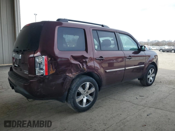 2013 Honda Pilot Touring with VIN 5FNYF4H96DB079063, listed as a Copart auction lot 50065955 with 215,535 mi miles and Salvage Title. Bid and sale history available at carsss.com. Image 3.