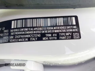 2019 Alfa Romeo Stelvio z VIN ZASPAKAN6K7C73740, wystawiony jako IAAI lot #42296395 z przebiegiem 49 646 mil mil oraz . Historia ofert i sprzedaży dostępna na DreamBid. Obrazek 9.
