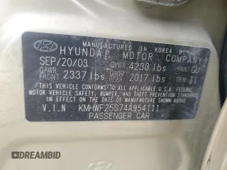 2004 Hyundai Sonata with VIN KMHWF25S74A954111, listed as a Copart auction lot 86646414 with 139,588 mi miles and Salvage Title. Bid and sale history available at carsss.com. Image 12.