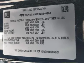 2022 Chevrolet Tahoe LS with VIN 1GNSCMKD6NR346264, listed as a IAAI auction lot 41301036 with 40,742 mi miles. Bid and sale history available at carsss.com. Image 9.