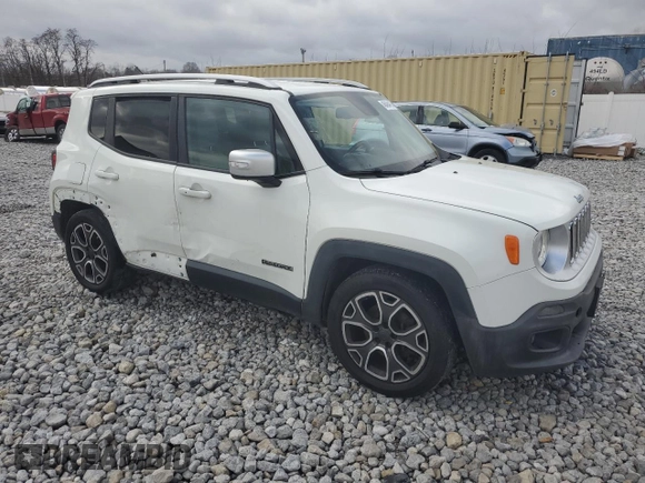 2015 Jeep Renegade Limited with VIN ZACCJADT7FPC13275, listed as a Copart auction lot 46494415 with 159,211 mi miles and Clean title. Bid and sale history available at DreamBid. Image 4.