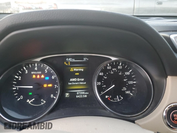 2015 Nissan Rogue SL with VIN 5N1AT2MV8FC822450, listed as a Copart auction lot 84527264 with 87,398 mi miles and Salvage Title. Bid and sale history available at carsss.com. Image 9.