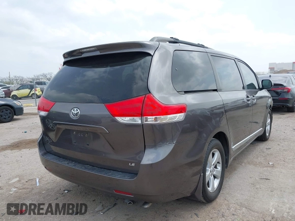 2013 Toyota Sienna LE AAS with VIN 5TDKK3DC1DS392577, listed as a IAAI auction lot 41932168 with 90,643 mi miles and . Bid and sale history available at DreamBid. Image 4.