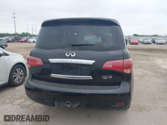 2013 Infiniti QX56 with VIN JN8AZ2NF6D9550697, listed as a IAAI auction lot 42164023 with 123,590 mi miles and . Bid and sale history available at DreamBid. Image 16.