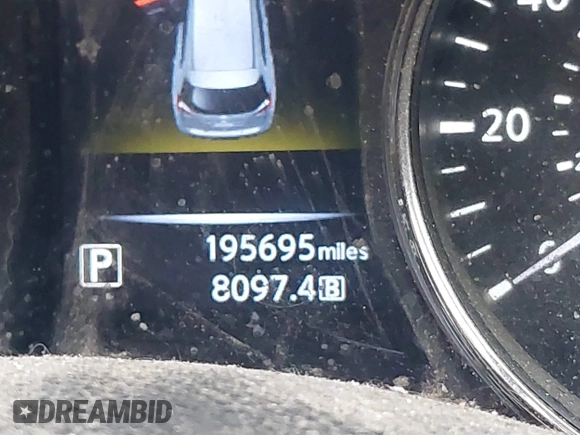 2016 Nissan Rogue SV with VIN KNMAT2MV1GP627725, listed as a IAAI auction lot 42120155 with 195,695 mi miles. Bid and sale history available at carsss.com. Image 15.