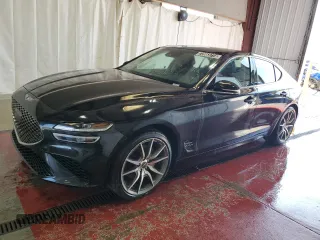 2023 Genesis G70 2.0T with VIN KMTG34TA8PU128993, listed as a Copart auction lot 72063714 with 24,629 mi miles and Clean Title. Bid and sale history available at DreamBid. Image 1.