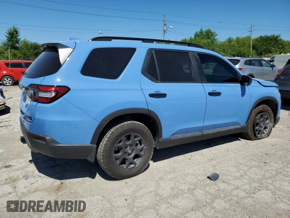 2023 Honda Pilot TrailSport with VIN 5FNYG1H64PB054670, listed as a Copart auction lot 59756484 with 14,132 mi miles and Salvage Title. Bid and sale history available at carsss.com. Image 3.
