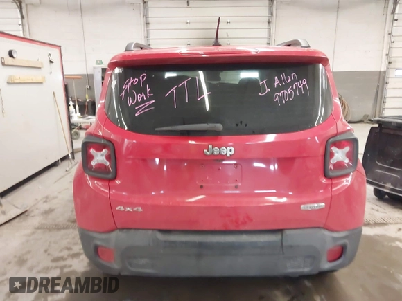 2015 Jeep Renegade Latitude with VIN ZACCJBBT0FPB56950, listed as a IAAI auction lot 41736948 with 98,793 mi miles and . Bid and sale history available at carsss.com. Image 17.