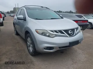 2012 Nissan Murano S with VIN JN8AZ1MW5CW221355, listed as a IAAI auction lot 41604325 with 159,837 mi miles. Bid and sale history available at carsss.com. Image 1.