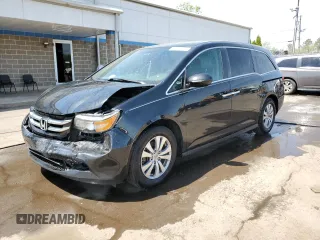 2014 Honda Odyssey EX z VIN 5FNRL5H45EB134398, wystawiony jako Copart lot #54751965 z przebiegiem 208 092 mil mil oraz Szkoda całkowita • Salvage title. Historia ofert i sprzedaży dostępna na DreamBid. Obrazek 1.