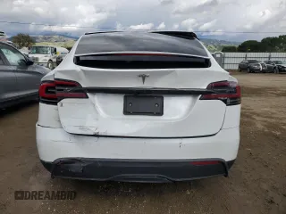 2022 Tesla Model X with VIN 7SAXCAE59NF358337, listed as a Copart auction lot 48262775 with Not Provided miles and Salvage Title. Bid and sale history available at DreamBid. Image 6.