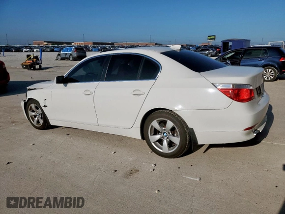 2007 BMW 5 Series 525i with VIN WBANE53537CW61863, listed as a Copart auction lot 53611705 with 134,014 mi miles and Salvage Title. Bid and sale history available at carsss.com. Image 2.
