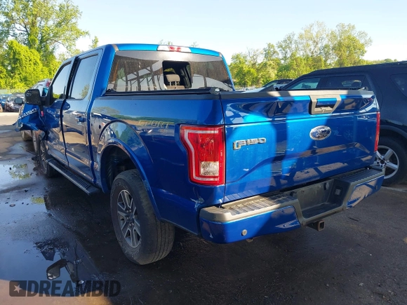2017 Ford F-150 XL with VIN 1FTEW1EP3HFC50552, listed as a IAAI auction lot 39303694 with 102,782 mi miles. Bid and sale history available at carsss.com. Image 3.