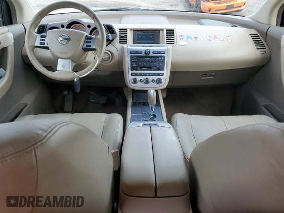 2007 Nissan Murano SL with VIN JN8AZ08W27W609606, listed as a Copart auction lot 60458045 with 86,281 mi miles and Salvage title. Bid and sale history available at DreamBid. Image 8.