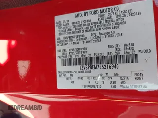 2014 Ford Mustang V6 with VIN 1ZVBP8EM7E5316940, listed as a IAAI auction lot 42555358 with Not provided miles and . Bid and sale history available at DreamBid. Image 9.