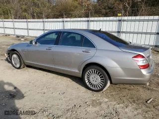 2007 Mercedes-Benz S-Class 5.5L V12 with VIN WDDNG76X67A082857, listed as a Copart auction lot 46410375 with 97,450 mi miles and Salvage Title. Bid and sale history available at carsss.com. Image 2.