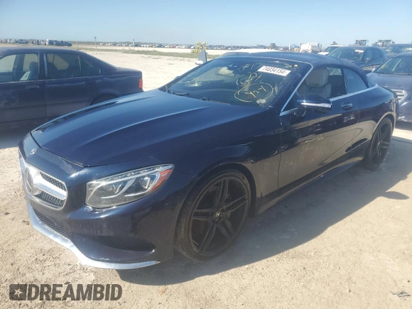 2017 Mercedes-Benz S 550 with VIN WDDXK8CB7HA031584, listed as a Copart auction lot 74034154 with Not Provided miles and Non Repairable. Bid and sale history available at DreamBid. Image 1.