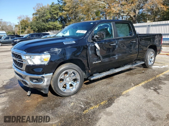 2022 Ram 1500 Big Horn with VIN 1C6RREMT0NN265873, listed as a Copart auction lot 41901085 with 48,507 mi miles and Salvage Title. Bid and sale history available at carsss.com. Image 1.