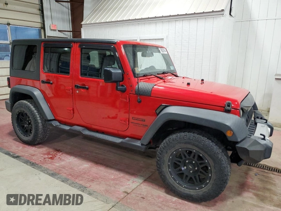 2018 Jeep Wrangler JK Unlimited Sport S with VIN 1C4BJWDG4JL895945, listed as a Copart auction lot 79836184 with 81,287 mi miles and Salvage Title. Bid and sale history available at carsss.com. Image 4.