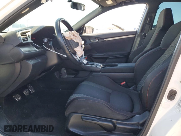 2018 Honda Civic Si with VIN 2HGFC1E54JH705569, listed as a Copart auction lot 49988875 with 76,589 mi miles and Salvage Title. Bid and sale history available at DreamBid. Image 7.