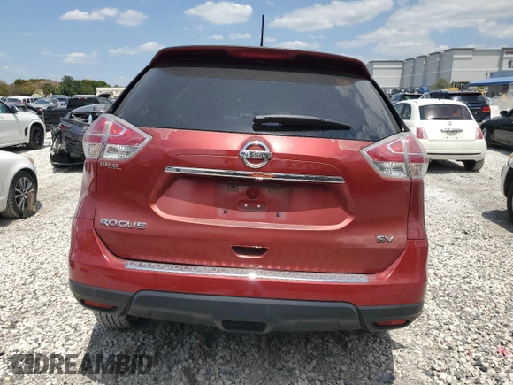 2015 Nissan Rogue SV with VIN KNMAT2MT6FP551058, listed as a Copart auction lot 52911975 with Not Provided miles and Salvage Title. Bid and sale history available at carsss.com. Image 6.
