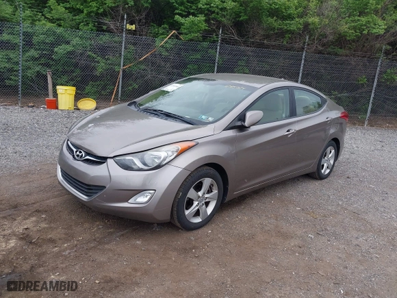 2012 Hyundai Elantra GLS with VIN 5NPDH4AEXCH095704, listed as a IAAI auction lot 42093583 with 99,154 mi miles. Bid and sale history available at carsss.com. Image 2.