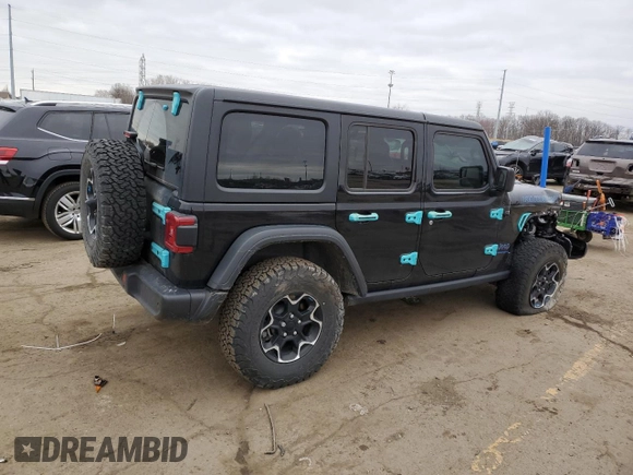 2023 Jeep Wrangler Rubicon z VIN 1C4JJXR63PW566503, wystawiony jako Copart lot #49884605 z przebiegiem 19 304 mil mil oraz Szkoda całkowita • Salvage title. Historia ofert i sprzedaży dostępna na DreamBid. Obrazek 3.