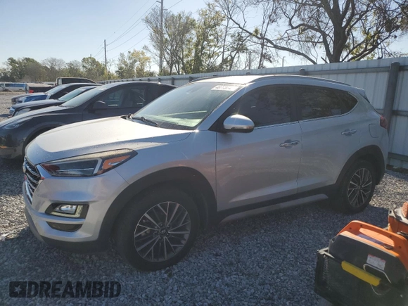 2019 Hyundai Tucson Sport with VIN KM8J33AL2KU858440, listed as a Copart auction lot 48773745 with 158,772 mi miles and Salvage Title. Bid and sale history available at carsss.com. Image 1.