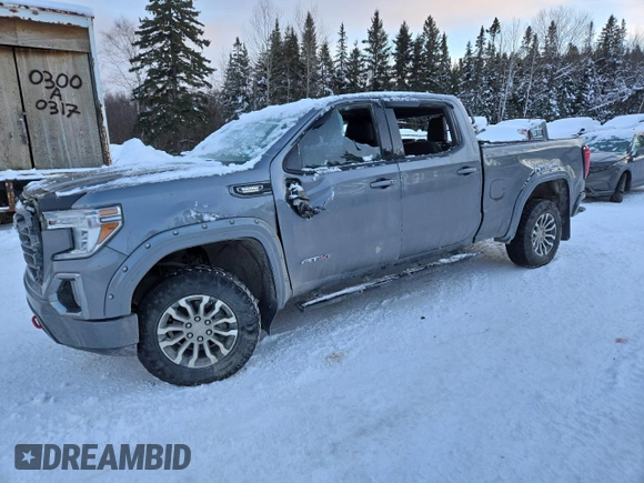 2022 GMC Sierra 1500 AT4 with VIN 1GTU9EET6NZ134151, listed as a Copart auction lot 84233604 with 0 mi miles and Salvage Title. Bid and sale history available at carsss.com. Image 1.