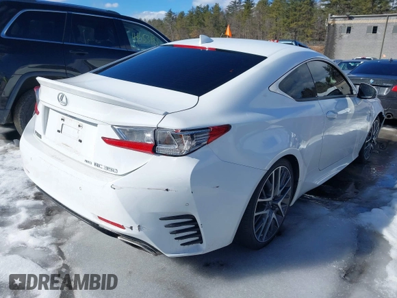 2016 Lexus RC with VIN JTHSE5BC5G5006662, listed as a IAAI auction lot 41665715 with 51,378 mi miles. Bid and sale history available at carsss.com. Image 4.