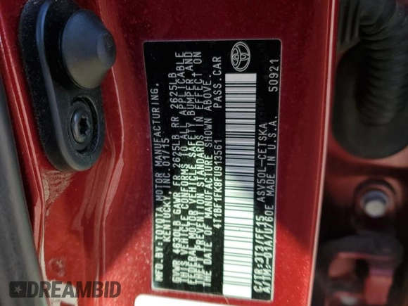 2015 Toyota Camry XLE with VIN 4T1BF1FK8FU913561, listed as a Copart auction lot 83688774 with 83,516 mi miles and Salvage Title. Bid and sale history available at carsss.com. Image 14.