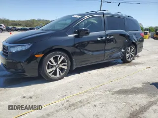 2021 Honda Odyssey Touring with VIN 5FNRL6H80MB036564, listed as a Copart auction lot 52218215 with 44,556 mi miles and Salvage Title. Bid and sale history available at carsss.com. Image 1.