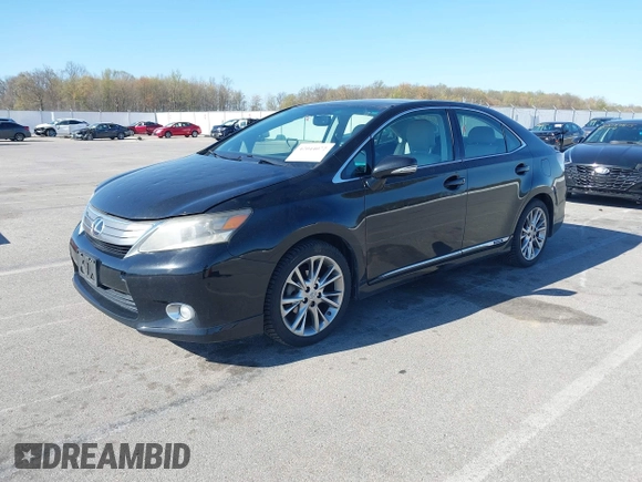 2010 Lexus HS 250h with VIN JTHBB1BA5A2027813, listed as a IAAI auction lot 42044072 with 147,818 mi miles. Bid and sale history available at carsss.com. Image 2.